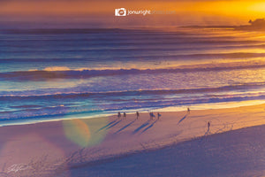 The golden walk - Green Mount Beach, Gold Coast, QLD Australia