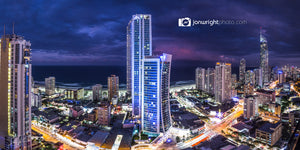 Midnight City Panorama - Surfers Paradise, QLD Australia