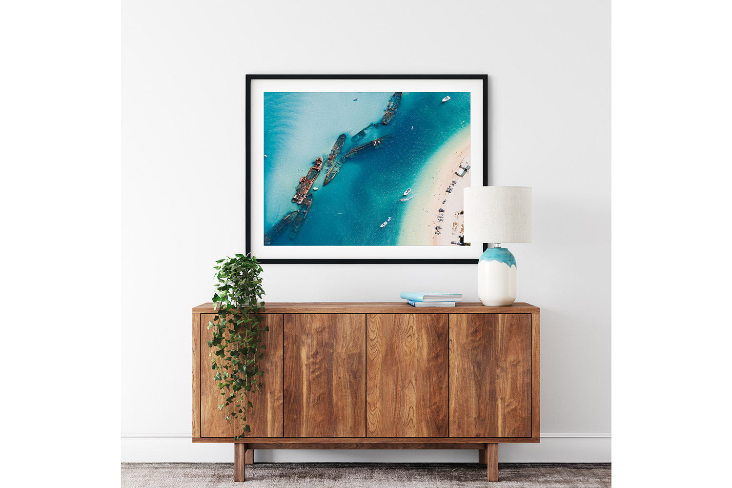 Coastal Wall art Tangalooma shipwrecks