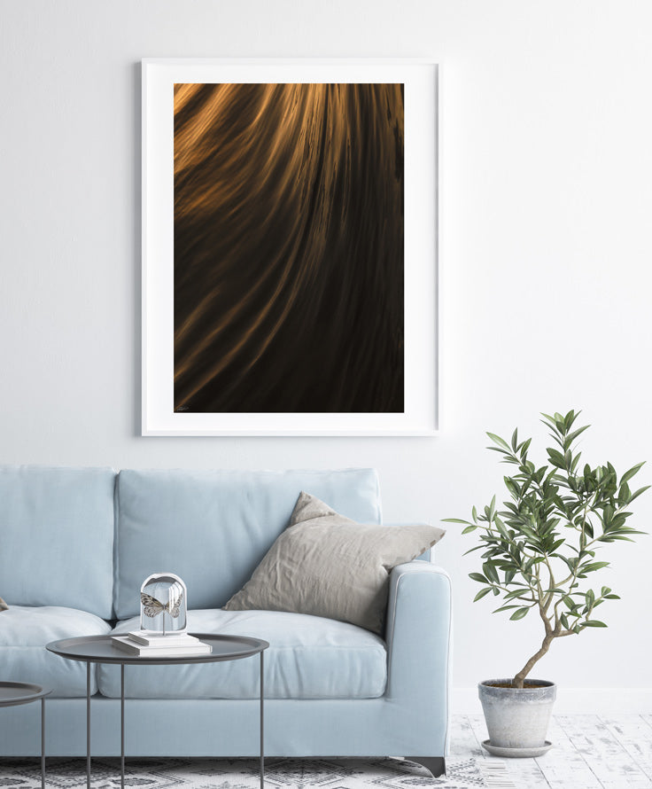 Textures of power white frame ocean abstract prints