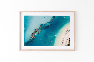 Tidal Playground Oak Frame Print