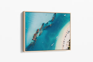 Tidal Playground Oak Frame Canvas