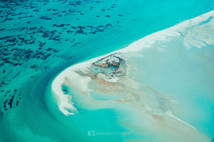 blue and green abstract aerial artwork photography from Shark Bay