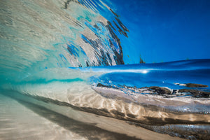 Underwater wave photography beach print