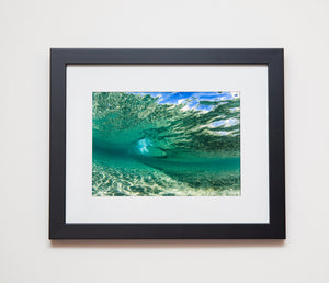 Classic black framed metallic print