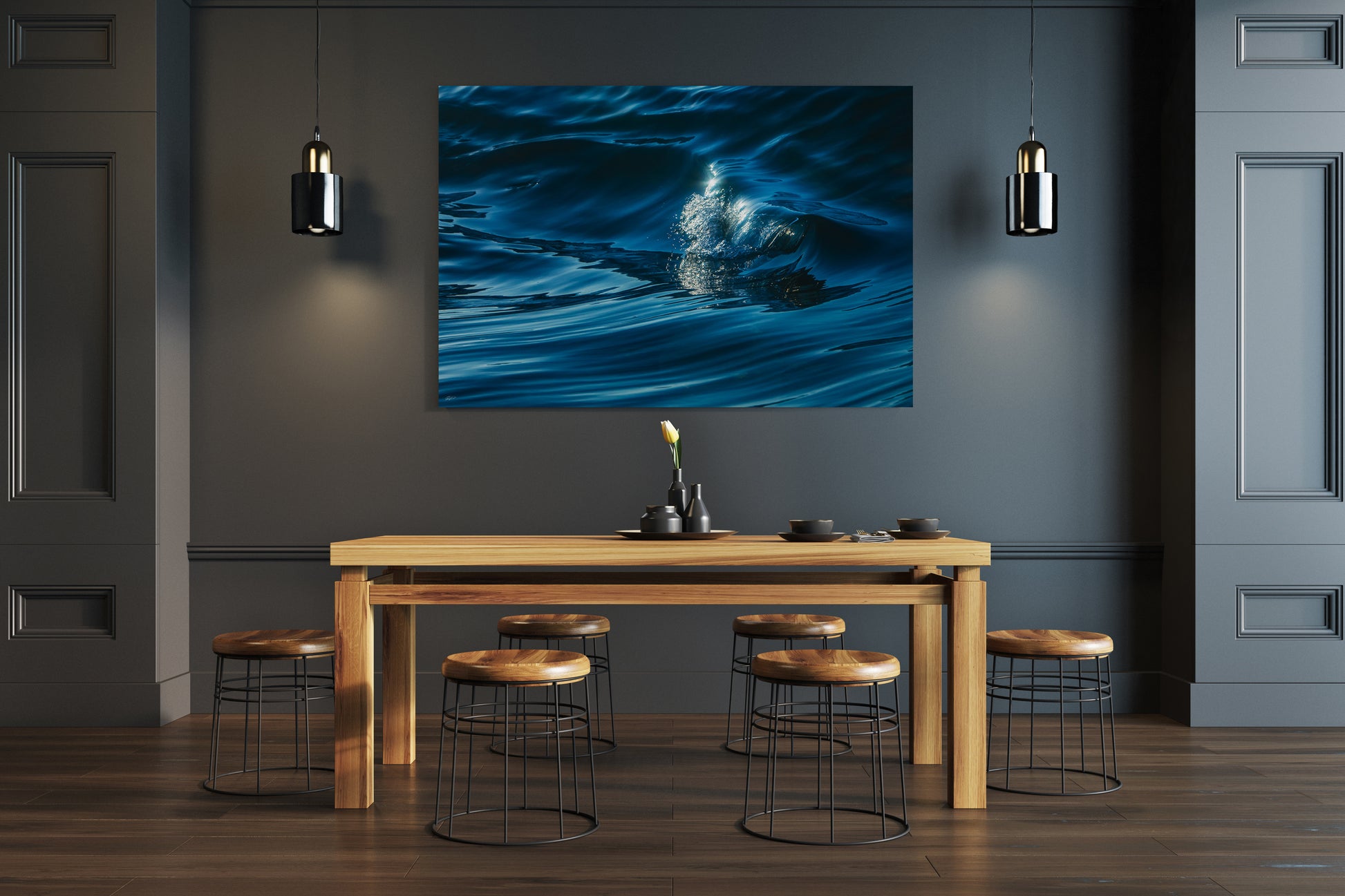 Water World Acrylic Print Abstract Wave Art