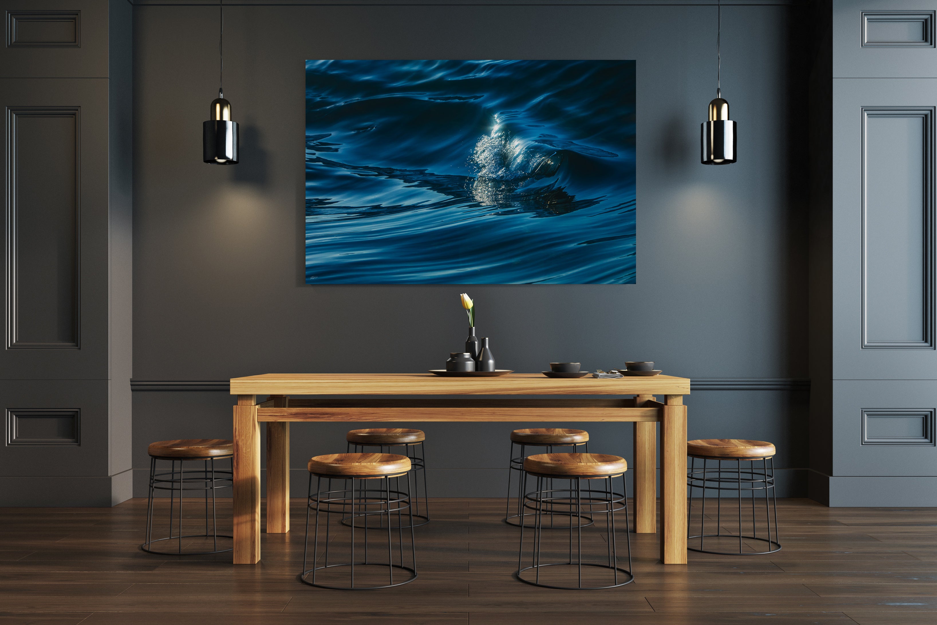 Water World Acrylic Print Abstract Wave Art