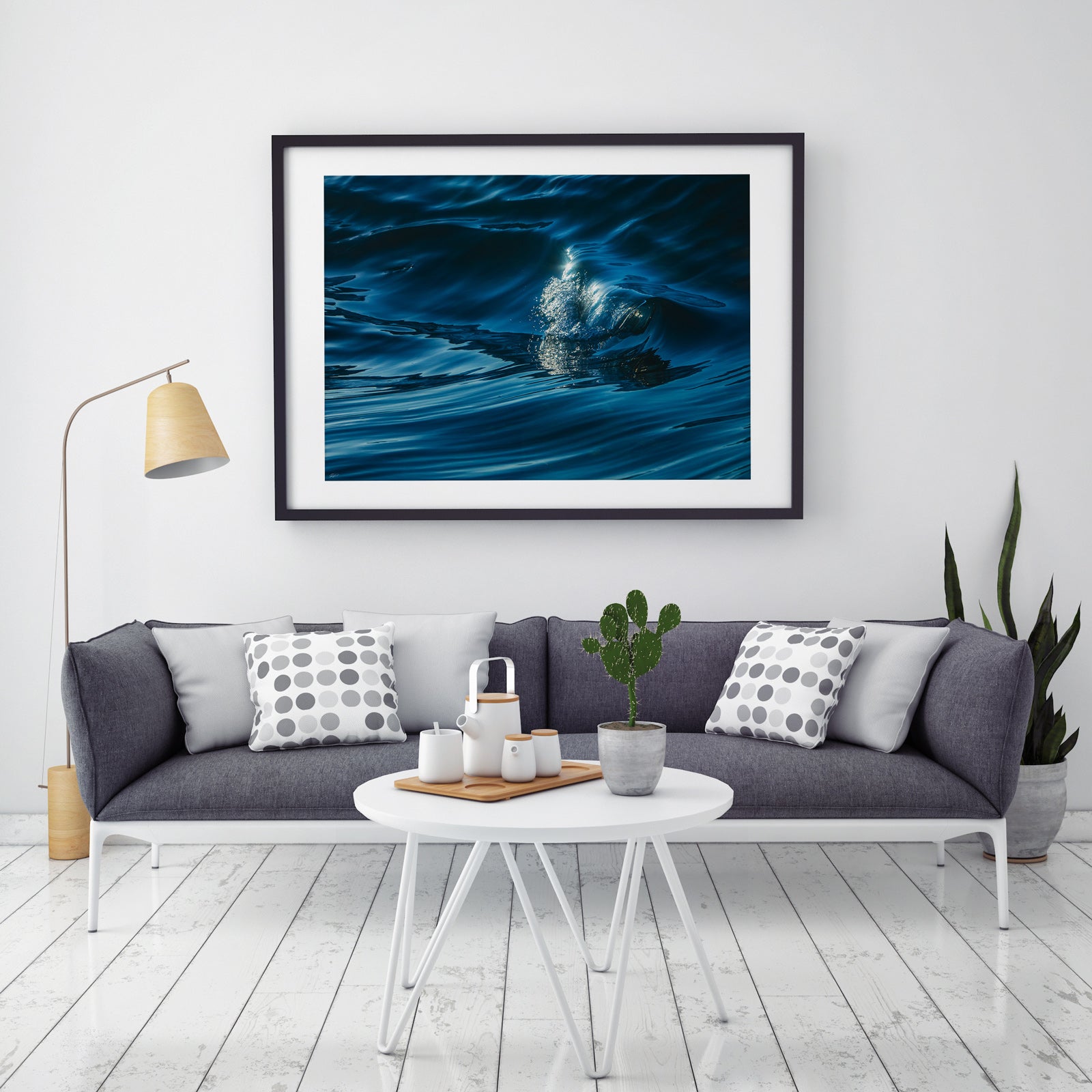 Water World Black Frame Wave Photography