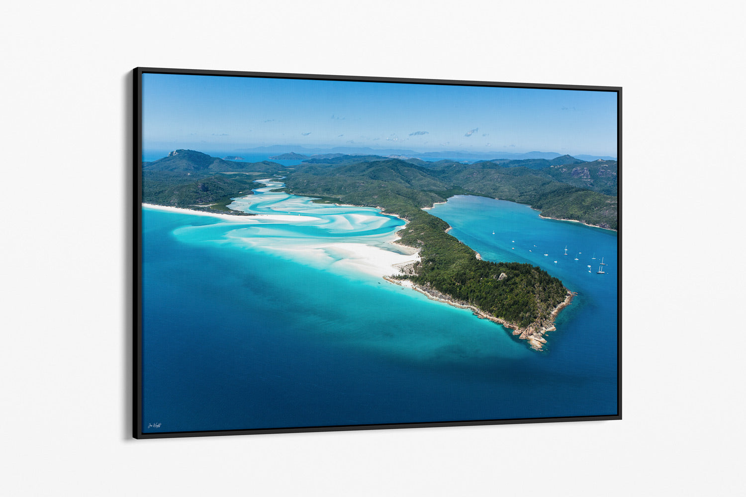 Whitehaven Beach Hill Inlet Canvas Print Float Frame