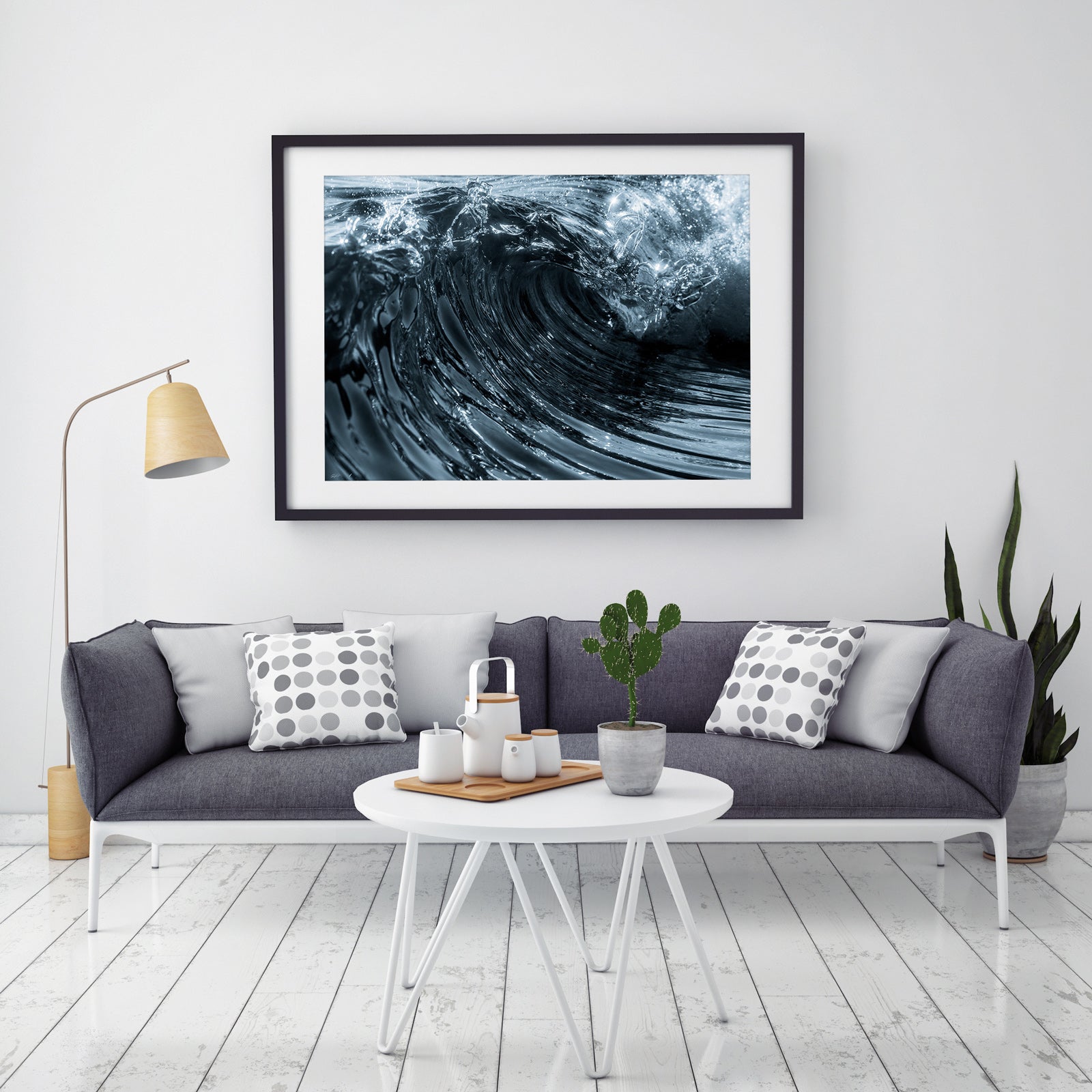 Wright Hander - Black Frame Ocean Art
