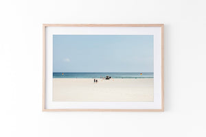 Beach Print Oak Frame