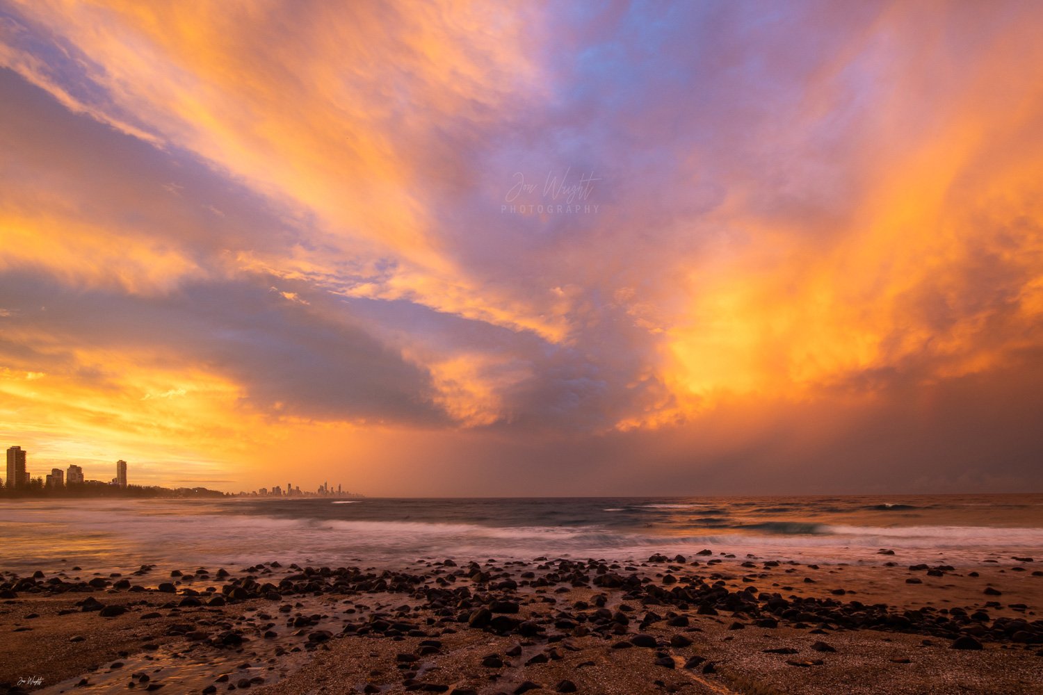 Burleigh Heads Sunset art and print