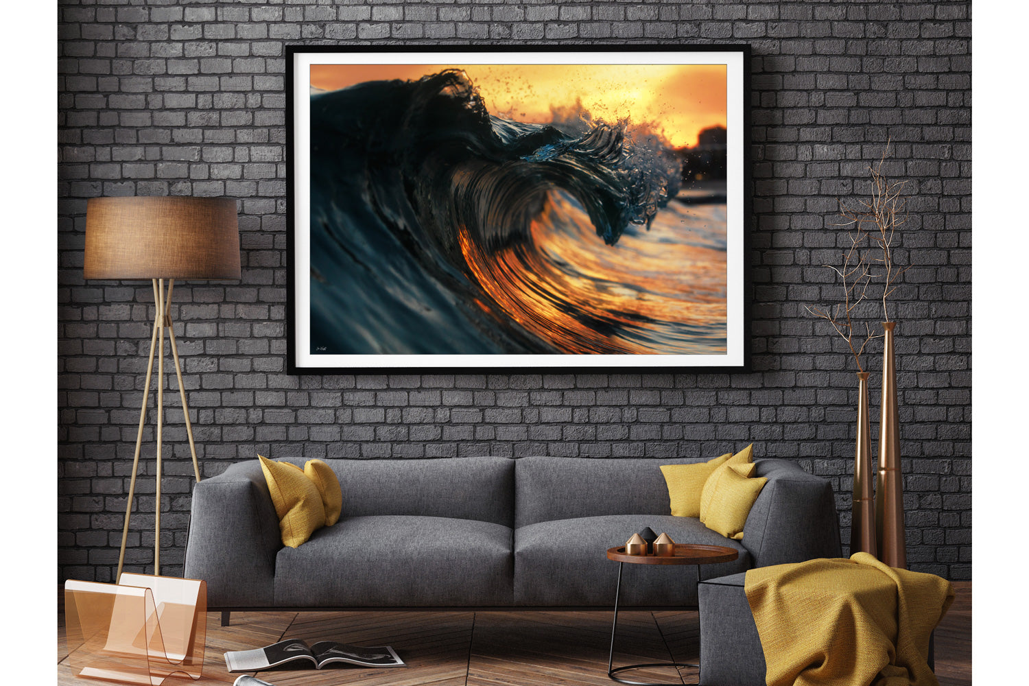 Fire and water ocean art